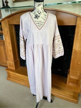 Madewell Linen/Cotton blend BoHo dress